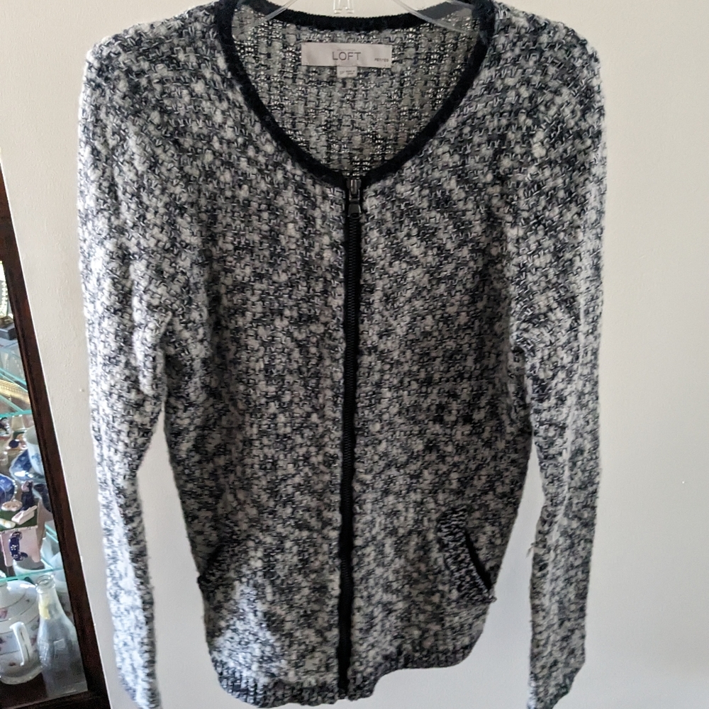 Ann Taylor Loft Zip-Up Cardigan